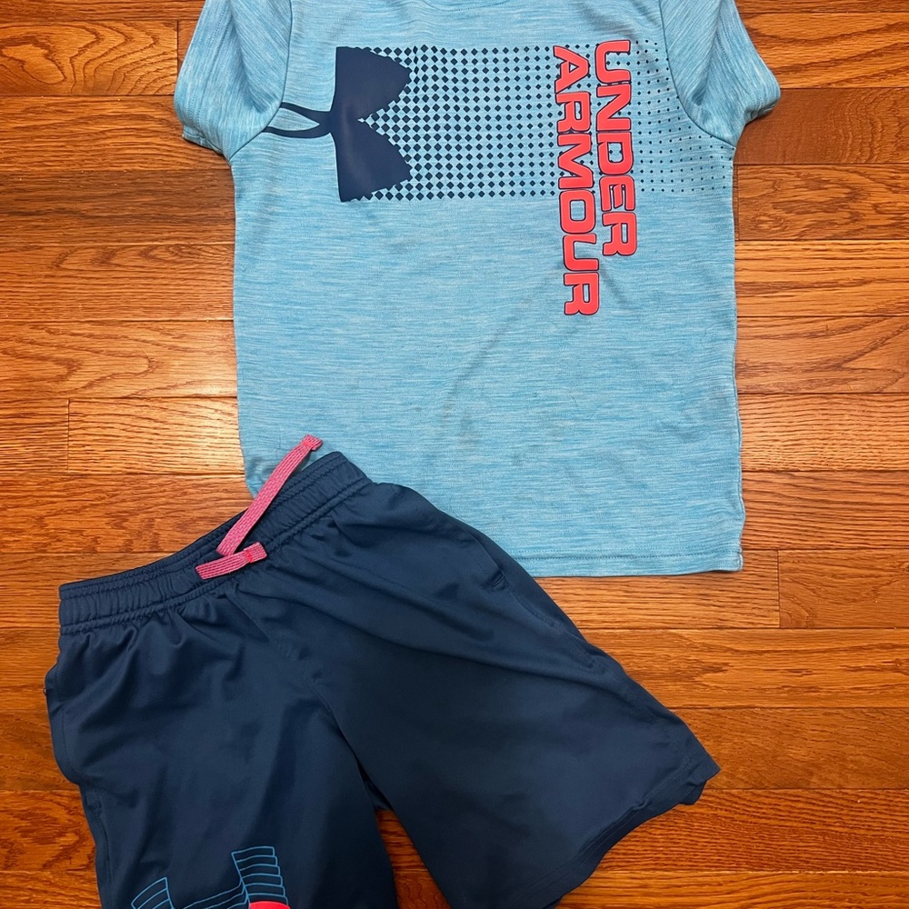 Under Armour Light Blue and Navy Sports Outfit